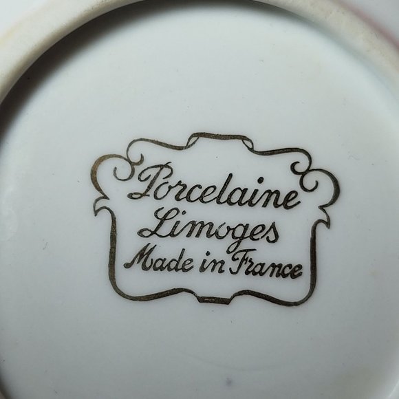 VTG Porcelaine Limoges Made in France Mini Plate 3" Set of 4 - Picture 11 of 13
